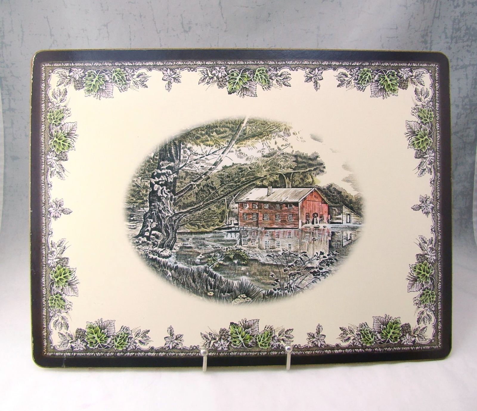 Johnson Brothers THE FRIENDLY VILLAGE Cork Back Placemat 15 3/4" x 11 3