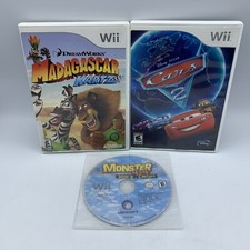 Madagascar Kartz, Cars 2, & Monster 4x4 World Circuit (Nintendo Wii) Lot Of 3