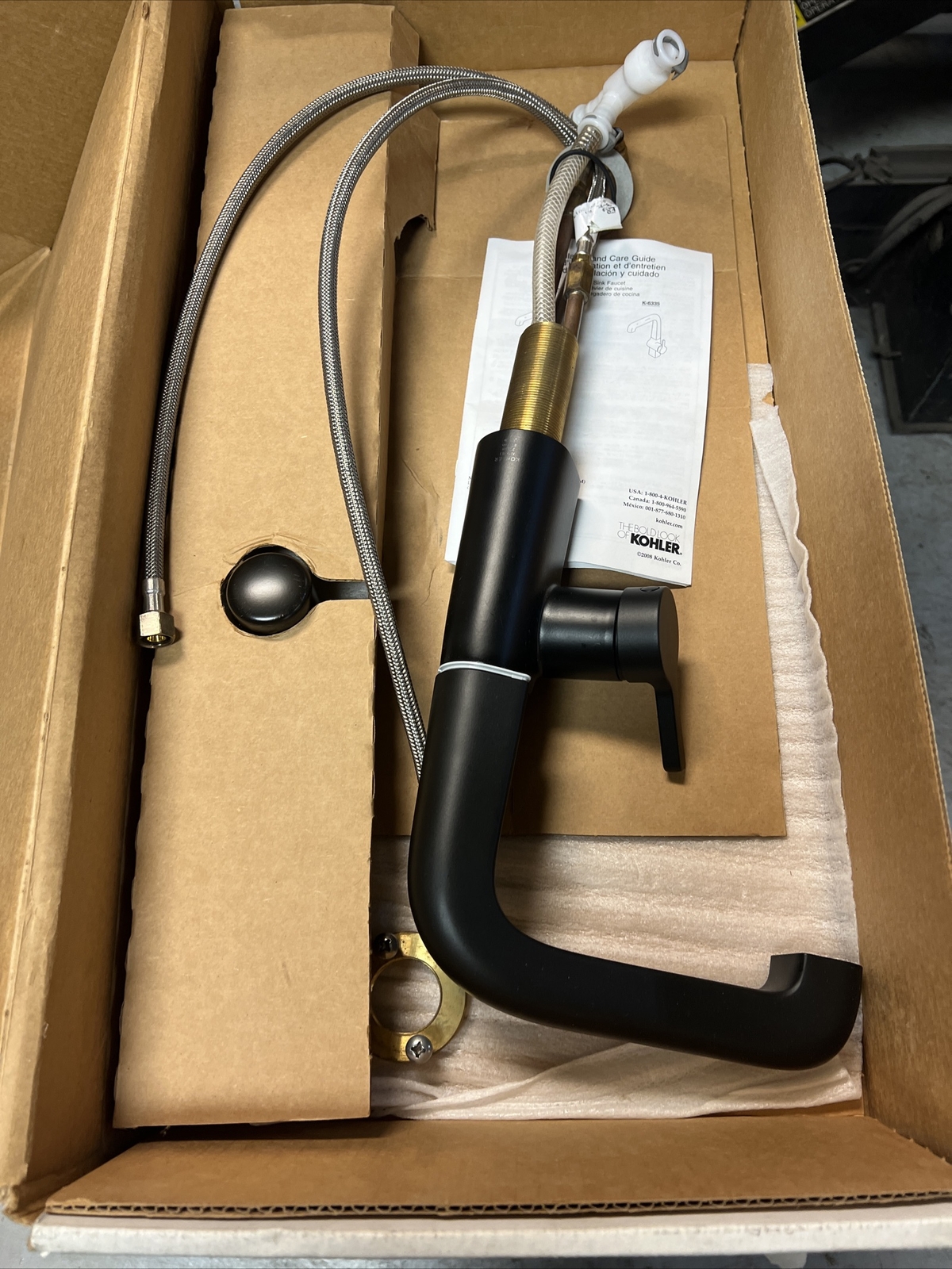 KOHLER K-6334-BL EVOKE  KITCHEN FAUCET WITH SPRAY IN Matte Black