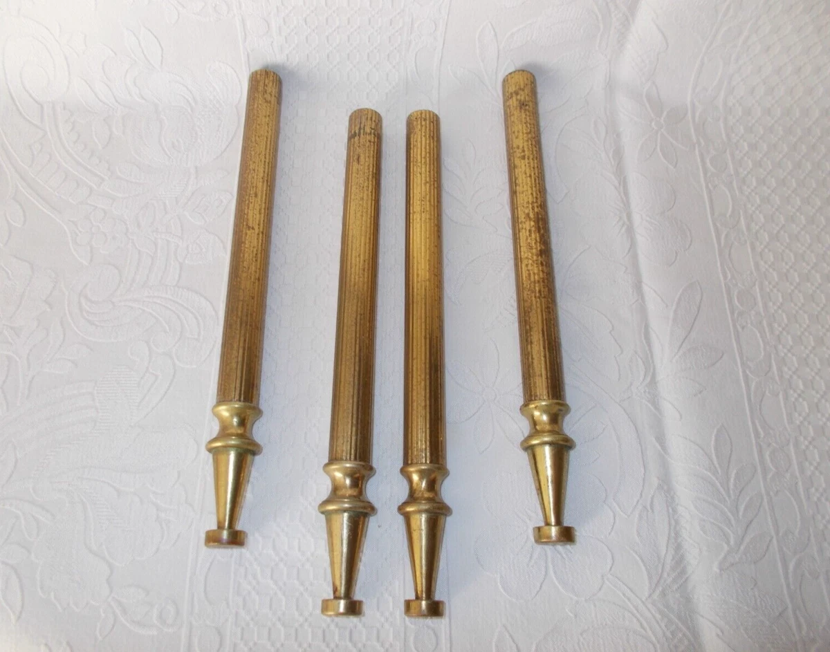 4 X Brass Furniture Legs Table