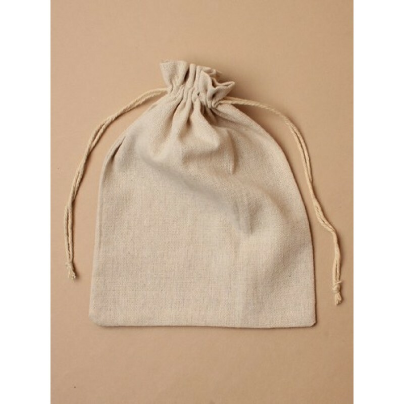 Pack of 12 Linen Cotton Jute Drawstring Gift Bags Wholesale Jewellery