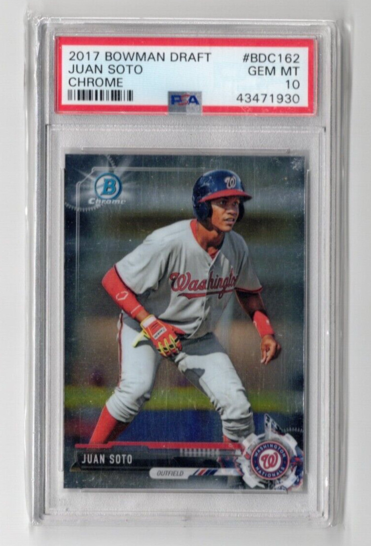 2017 Bowman Draft Juan Soto Chrome   # BDC 162  PSA 10 Gem Mint