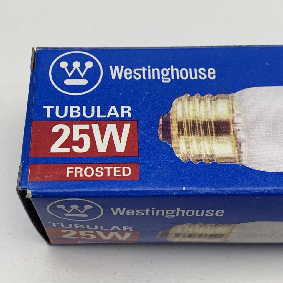 (6-Pack) Westinghouse 25T10/F Tubular 25W Cabinet Display Lamp Light Bulb, Frost - Image 4 of 4