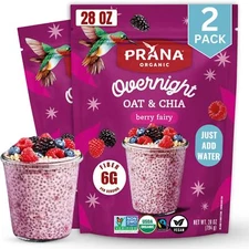 Prana Overnight Chia with Oats Berry Fairy | Rich in Fiber & Protein, Vegan,