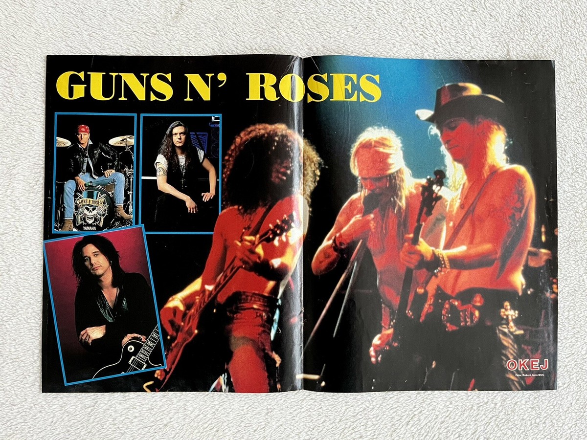 Guns N' Roses 1992 Axl Rose Slash Poster Swedish Music magazine