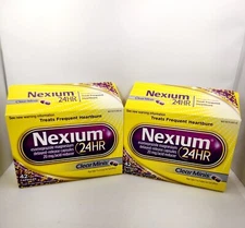 TWO (2) Nexium 24 Hour Heartburn Treatment 42 20MG Clear Minis Exp 2027+