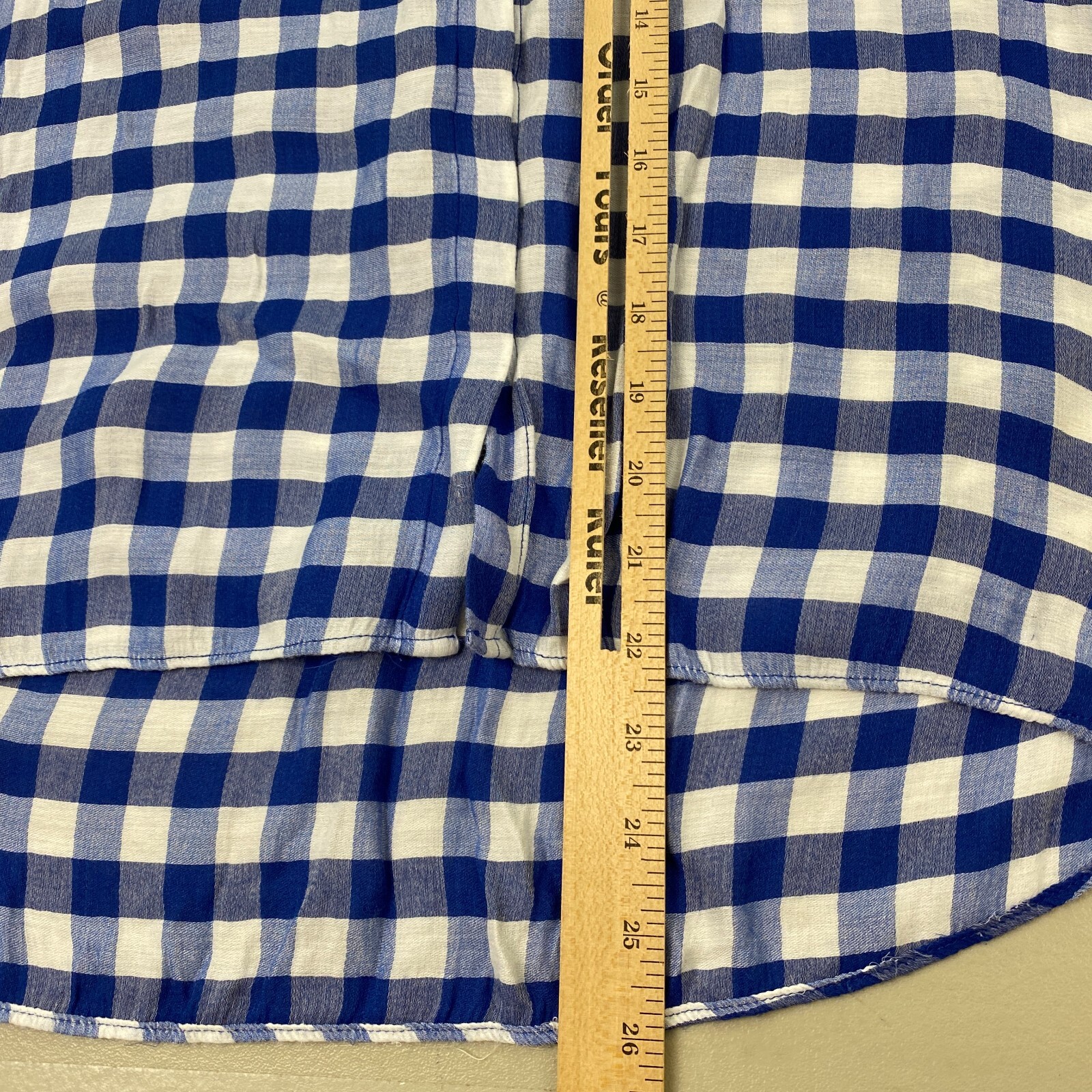 Zara Basic Top Medium Womens Buffalo Plaid Button… - image 10