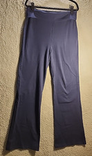 Zenana Signature Women Yoga Pants 1X Blue Athletic Wide Fold Over Comfort Thick
