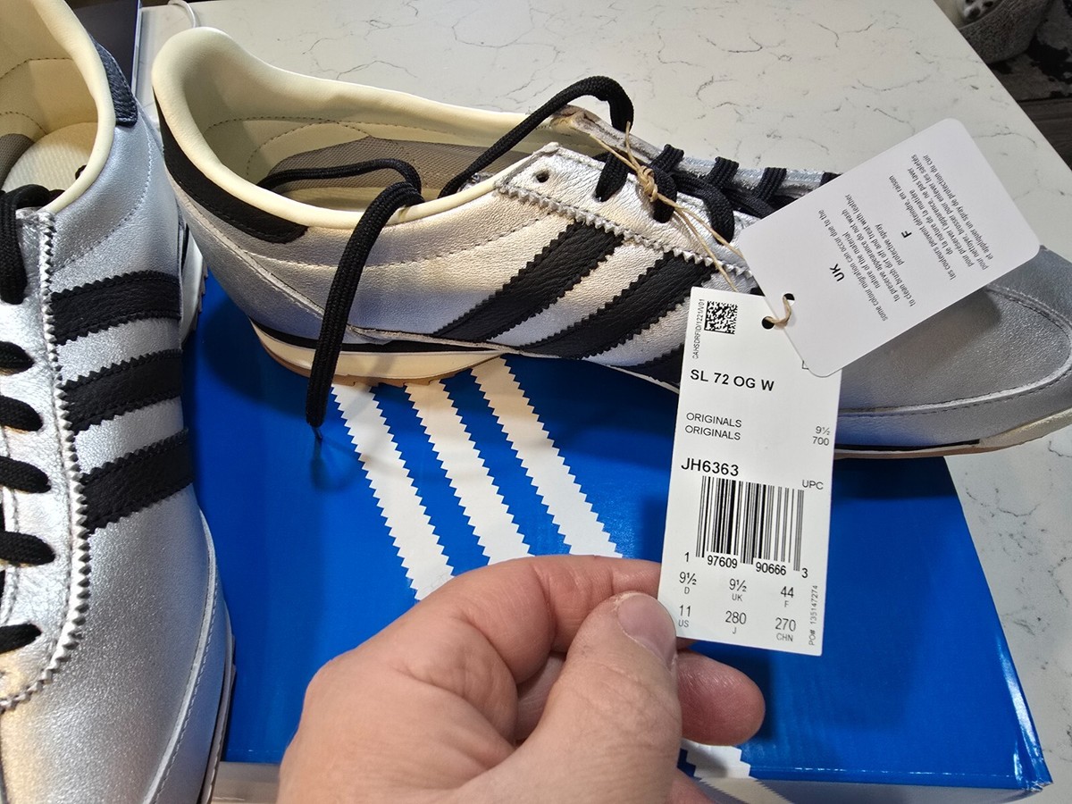 Adidas SL 72 OG Silver Metallic Black JH6363 MENS SIZE 10