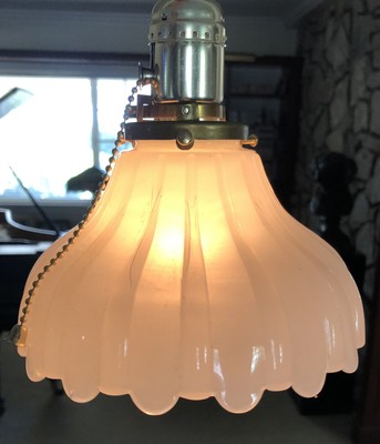 Milk Glass Hanging 