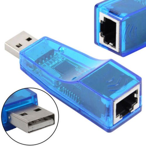 USB 2.0 To LAN RJ45 Ethernet 10/100Mbps Network Card Adapter For PC New - Afbeelding 1 van 6