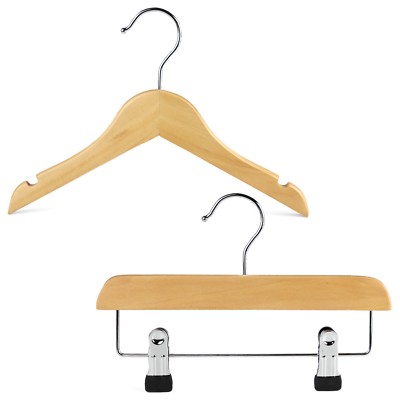 The Hanger Store™ Baby Kids Wooden Coat Hangers, Tops and