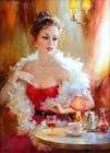 Gentle and beautiful girl oil painting Canvas Giclee Art Print L2000