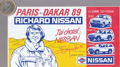 sticker. C24auto. NISSAN. RALLYE PARIS DAKAR 1989. Jacques Laffite