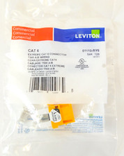 61110-RY6 eXtreme Leviton 6 QuickPort Connector Cat6 - Yellow