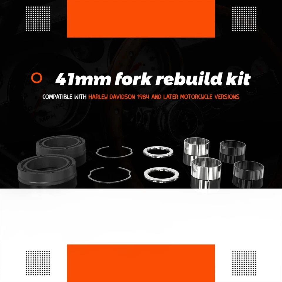 41mm wide glide forks rebuild kit seal 36692 For harley davidson 1984 and above - Image 2 of 4