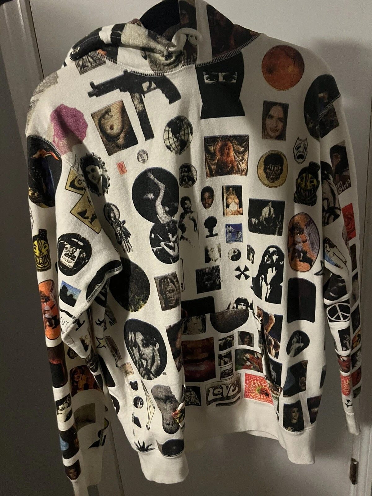 sweat à capuche suprême medium   blanc/multicolore