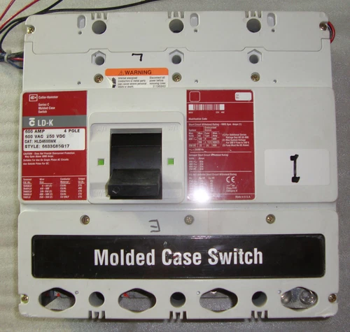 C series Cutler HAMMER SWITCH Breaker HLD4600WK 600 AMP VAC 250 VDC Max 4 Pol
