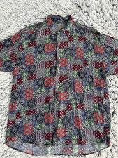 Paul Smith Shirt Mens Size 2 Multicolor Patchwork Paisley Button Down Sportswear