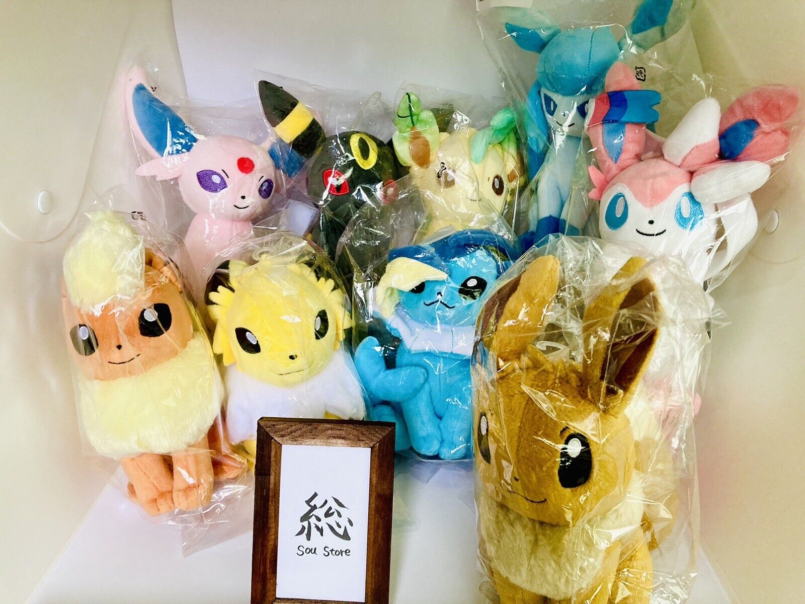 Eeveelutions Plush Doll Set of 9 Pokemon ALL STAR COLLECTION eevee Tagged  NEW JP