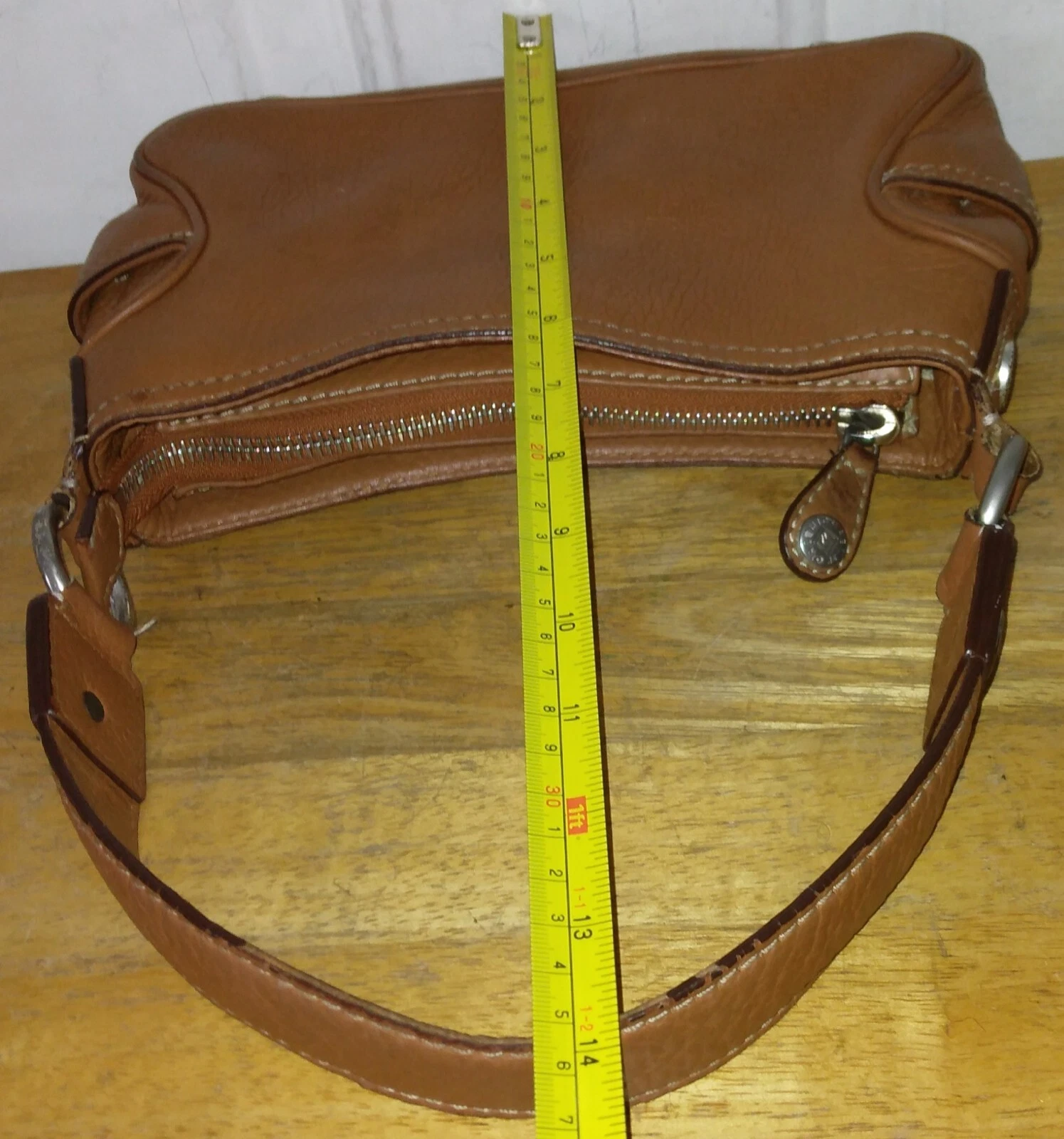 Borsa piccola Michael Kors marrone chiaro in pelle di ciottoli