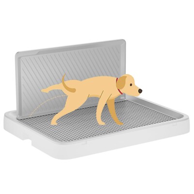Kola Panda Dog Pee Pad Holder High Wall Indoor Potty Tray White 