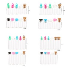 Lots 100pc 1 /1.5/2/ 2.5ml Small Tiny Empty Cork Stopper Glass Vials Bottles