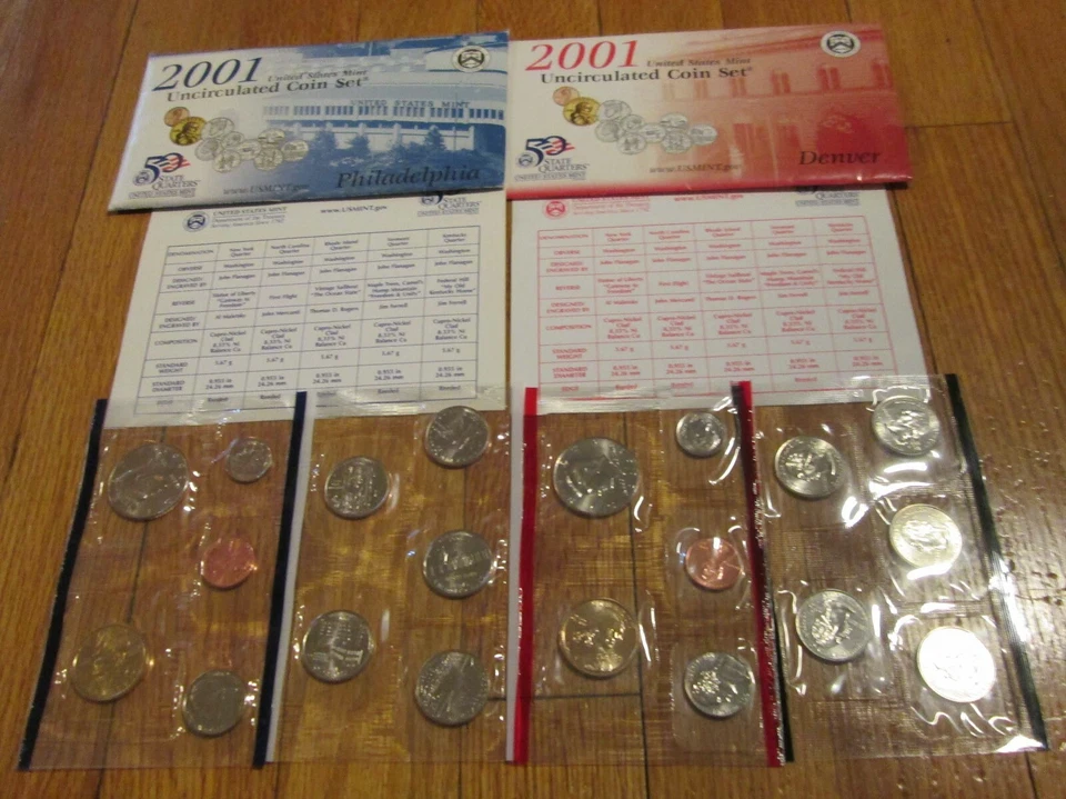 1999 - 2007 Mint Set U.S. Mint P & D Uncirculated 9 Sets COA State Quarters - Image 4 of 4