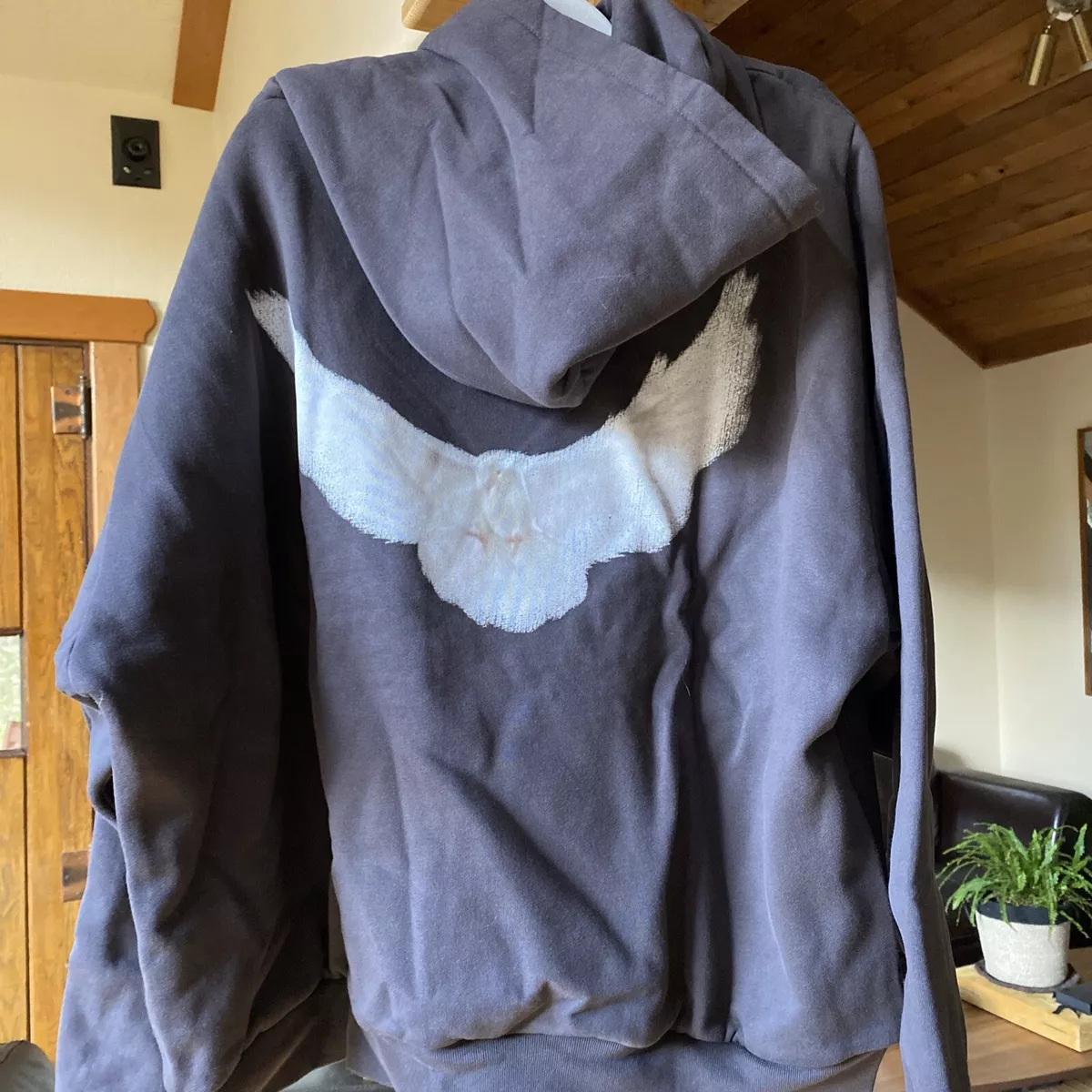 YEEZY GAP Dove Shrunken Hoodie Dark Blue