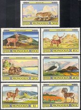 Mongolia 1974 National Parks/Wildlife/Cat/Bird/Deer/Animals/nature 7v set b8881