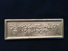 Cerrosafe 160-190 Chamber Casting Alloy 1 lb.  (2) - 1/2 lb. ingots