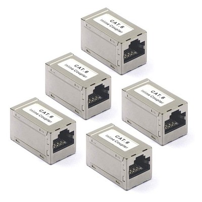 RJ45 Kupplung Cat6 vergoldet, LAN Kabel Verlängerung für Router, PC, Switch,