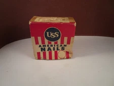 Vintage USS United States Steel Empty Box American Nails Advertising