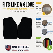 Avery Touring Black Carpet Front Floor Mats For 1989-1993 Suzuki Samurai Qe