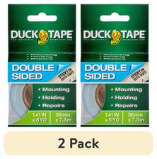  2 pack Duck Brand 1.41 in. x 8 yd. White Double Sided Duct Tape