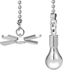 Ceiling Fan Pull Chain Ornaments, 13.6 Inches Fan Pulls Extension Chains Set, De