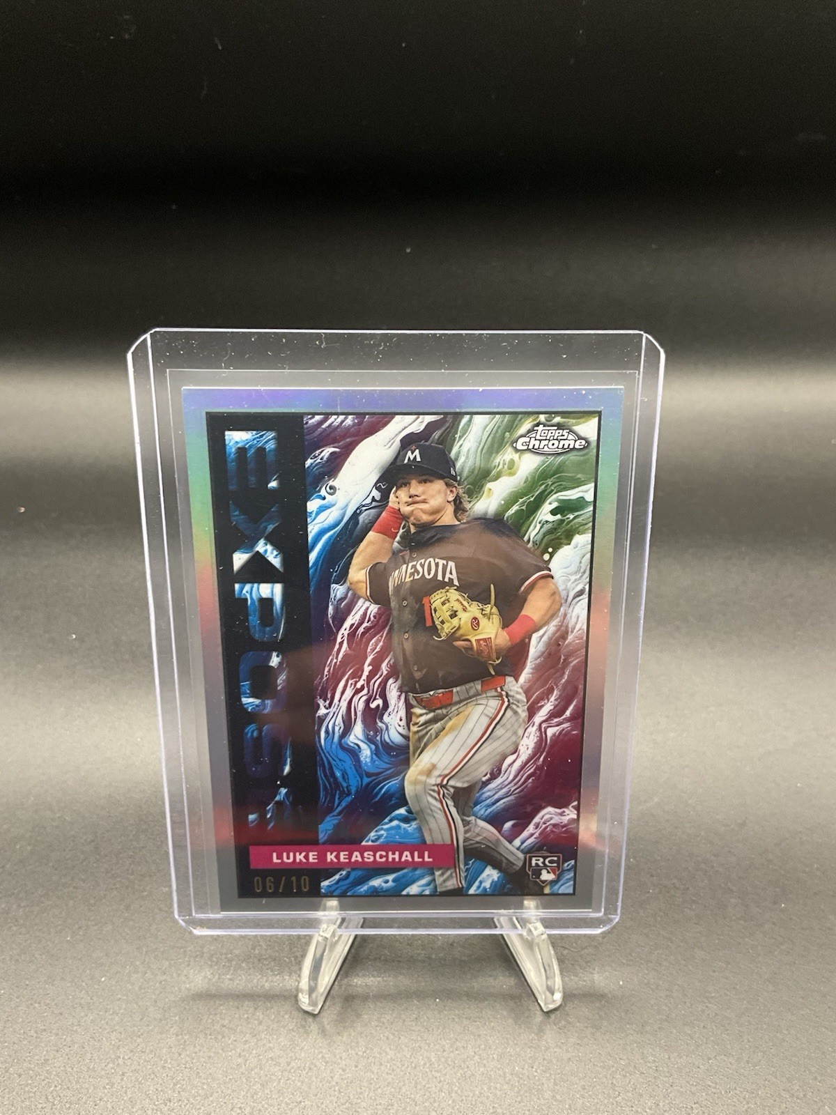 2025 Topps Update Chrome Luke Keaschall Black Refractor Rookie Expose 6/10 Twins