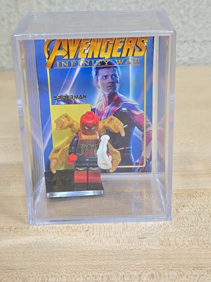 Minifigure Iron Spider-Man In Case W/ Card (Unbranded) (NOT LEGO)*