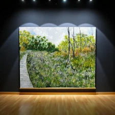 Original Acrylic Painting "Walking Into Nature" 8 x 10" Unframed Artwork