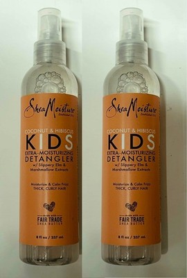2 x Shea Feuchtigkeit Kokosnuss & Hibiskus Kinder Extra-Feuchtigkeitsspendender Entwirrer 8oz.