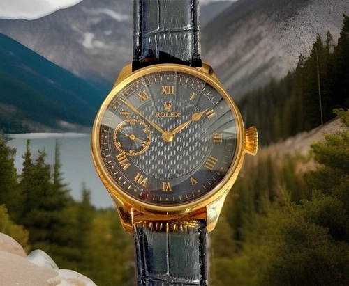 BEAUTIFUL VINTAGE ROLEX LEVER MOVEMENT IN A NEW QUALITY CASE, FULLY SERVICED.