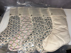 Lot 5 Ballet Silk Stocking With Holiday Pattern 20 Inches Christmas Décor