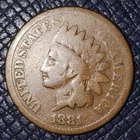 1881 Indian Head Penny/Cent (G-) : Comb. Shipping
