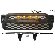 Front Bumper Upper Mesh Grille For 2005-2011 Toyota Tacoma Matte Black W Leds Front Bumper Upper Mesh Grille For 2005-2011 Toyota Tacoma Matte Black W Leds
