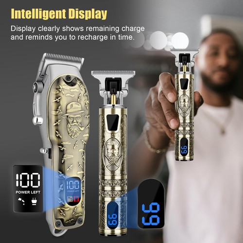 Professional Hair Clipper Set for Men Electric Shaver Razor Cordless Hair Cut... - Photo 3/7