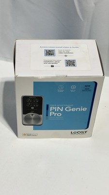 Lockly Pin Genie Pro Satin Nickel Deadbolt Apple Home Key Wi-Fi Smart Lock
