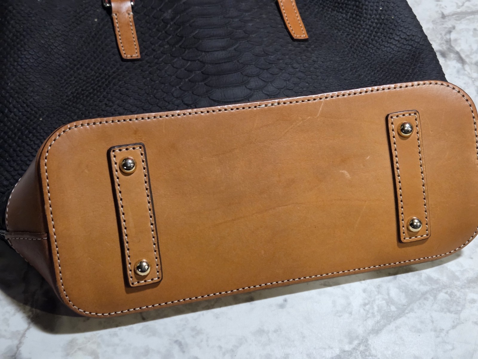 DOONEY & BOURKE BLACK PYTHON CARA - BRITISH TAN L… - image 5