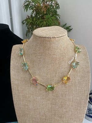 Swarovski Gema Necklace Mixed cuts Multicoloured, Gold-tone plated
