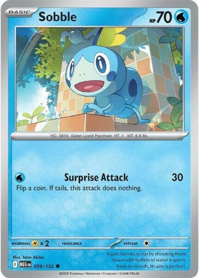 Pokemon Sobble - 039/132 - Common NM-Mint Mega Evolution Base Set