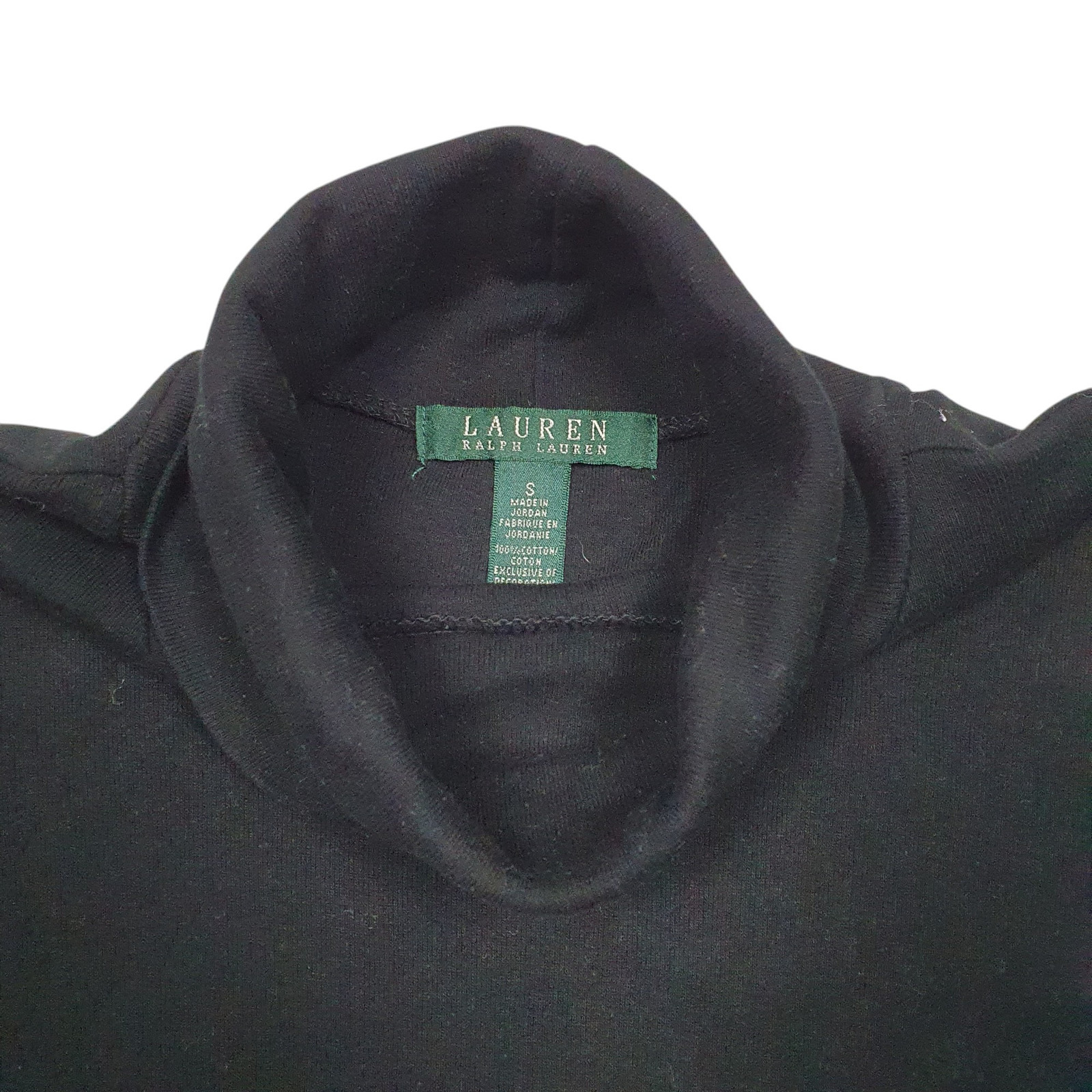 RALPH LAUREN Turtle Neck Cotton Jumper Sweatshirt Womens S image 2